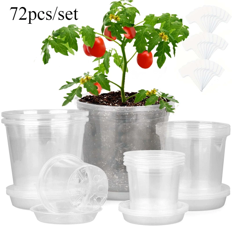 72pcs/set Clear Nursery Potspl - Net Pot 3 Inch 评论和价格