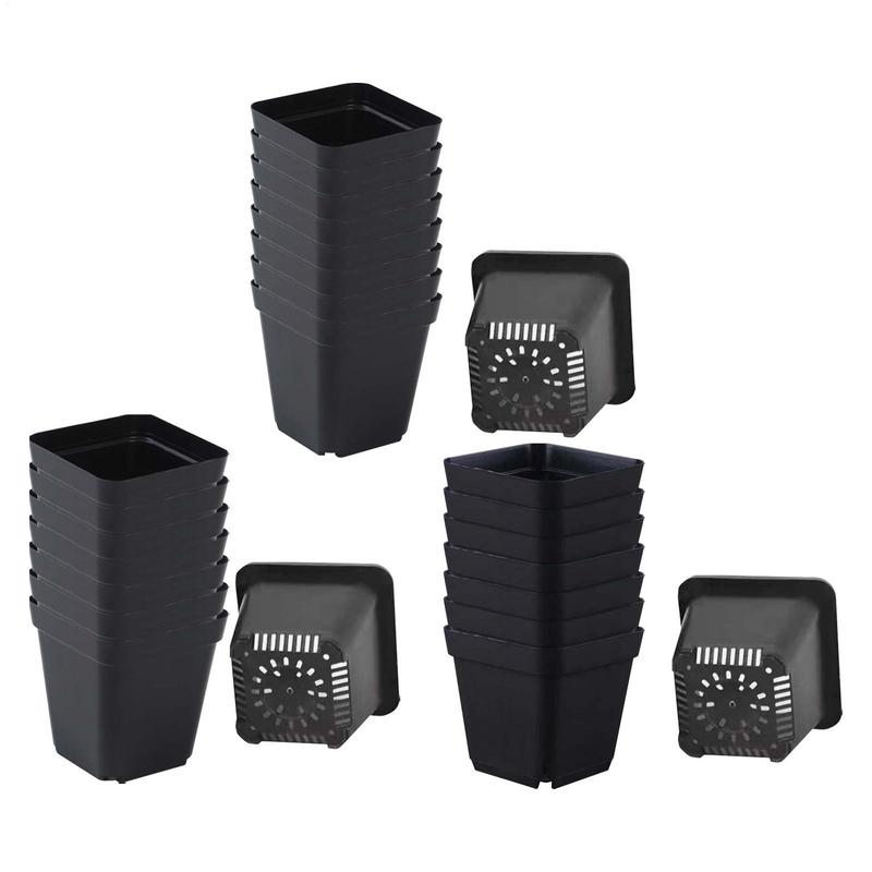 Seedling Pots 50Pcs Square Pla - Net Pot 3 Inch 评论和价格