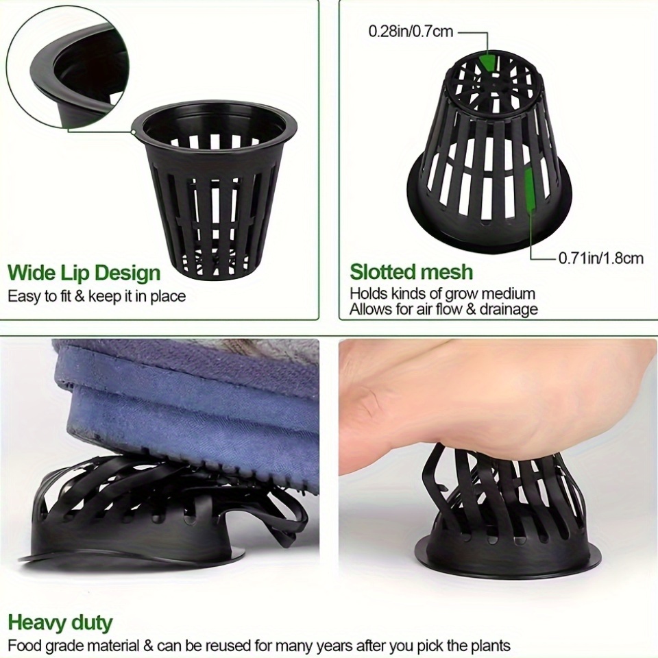 24/48PCs 2 Inch Garden Slotted - Net Pot 3 Inch 评论和价格